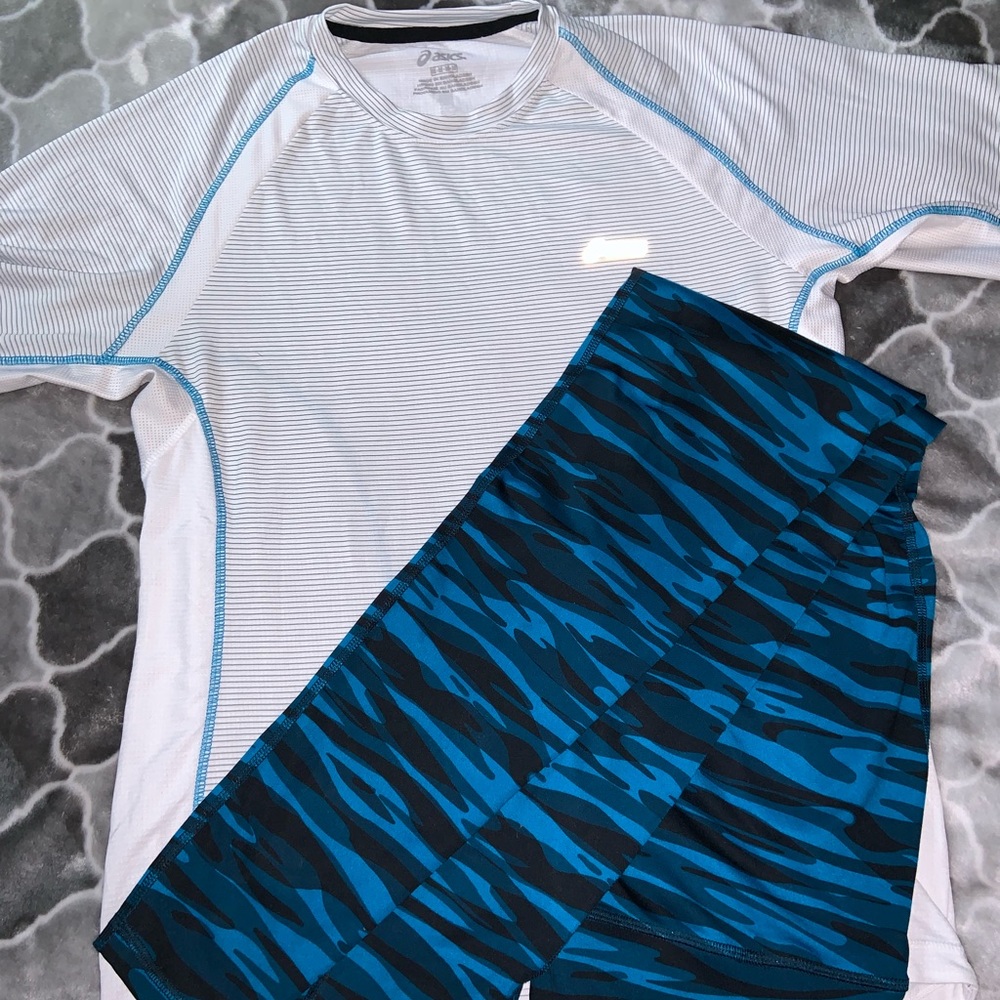 CUTE BLUE SPORTY OUTFIT!! (SIZE L)